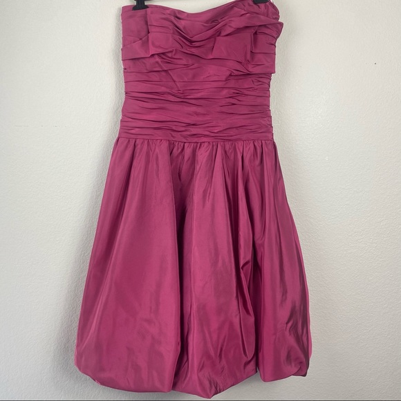 Vintage 90’s TADASHI SHOJI Dress Strapless Taffeta Bubble Prom Dress Formal 6
